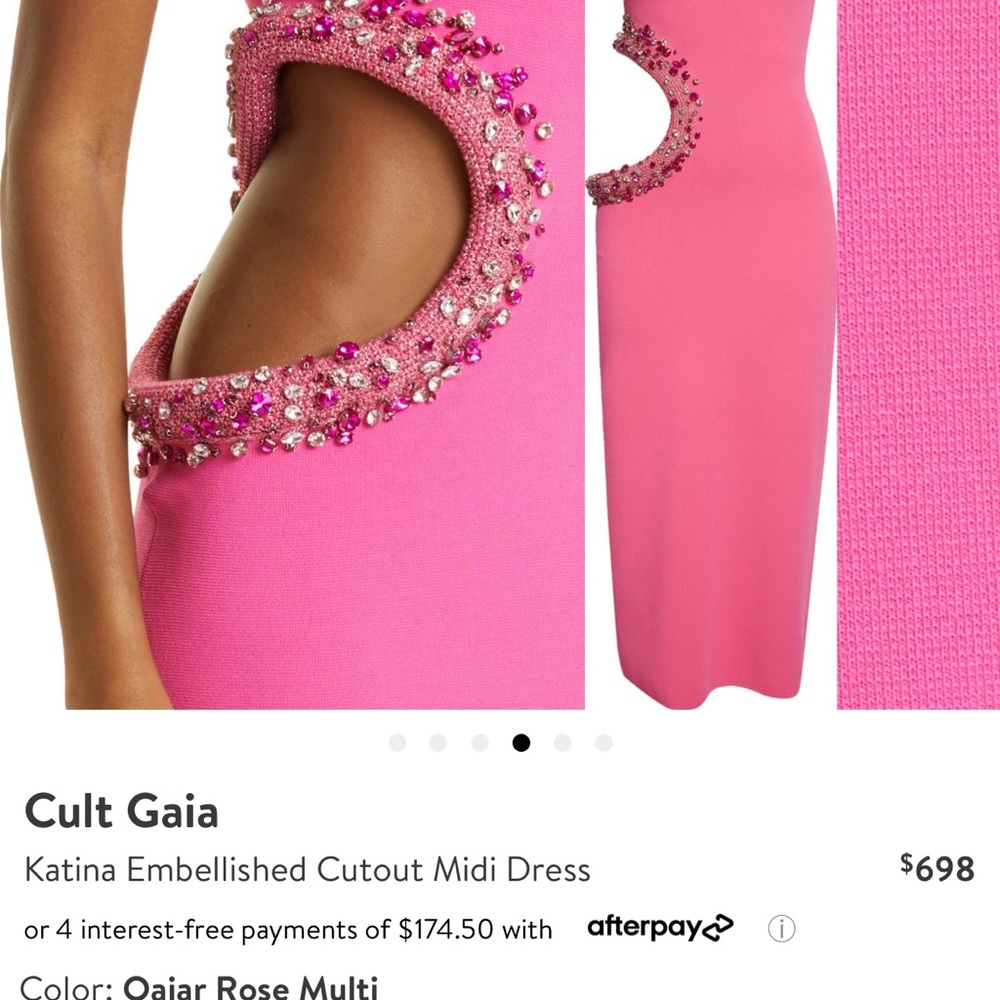 CULT GAIA KATINA DRESS PINK NWT